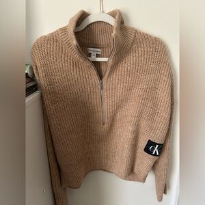 calvin klein quarter zip pull over